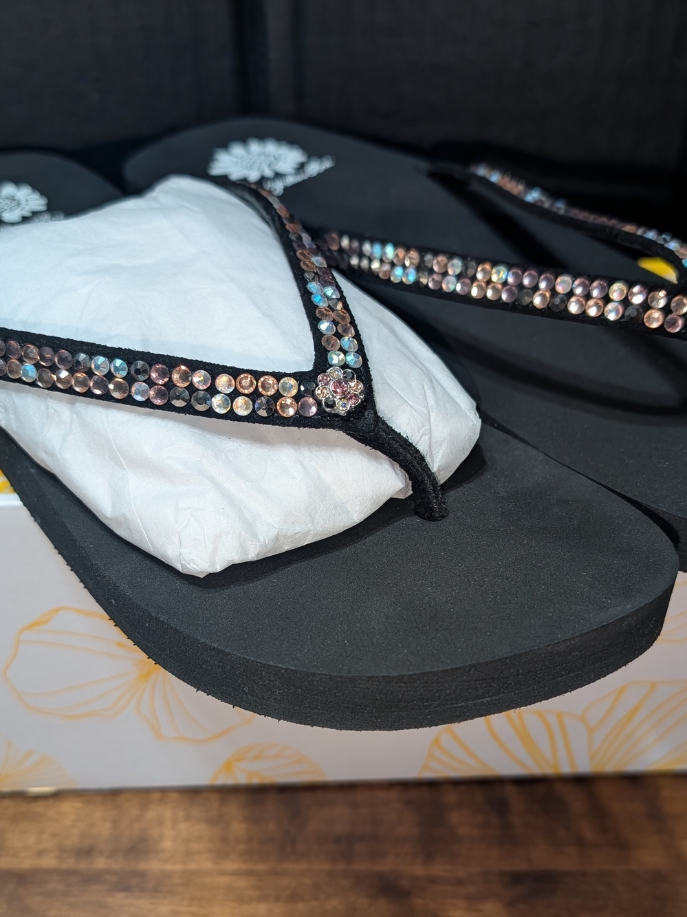 Yellow Box Jello Rhinestone Sandal in Purple Multi - Picture 2 of 4